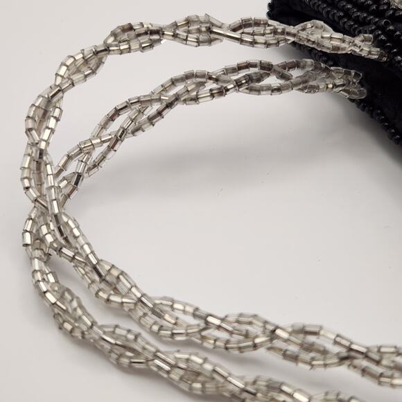 Inge Christopher Beaded Christmas Lights Purse Black Holiday Mini Bag Vintage - Picture 11 of 14